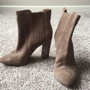 Suede bootie
